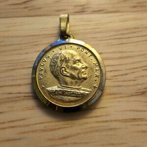 Vintage Paulus VI Pontifex Max Medal Pope Paul VI Catholic